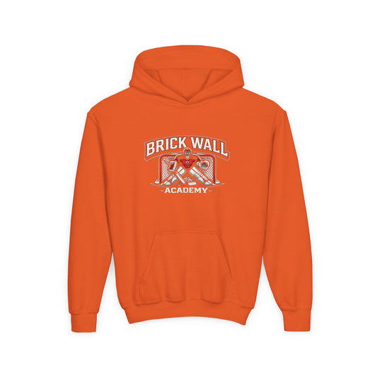 Brick Wall Youth Hoodie — Vintage Skate Graphic Pullover for Kids