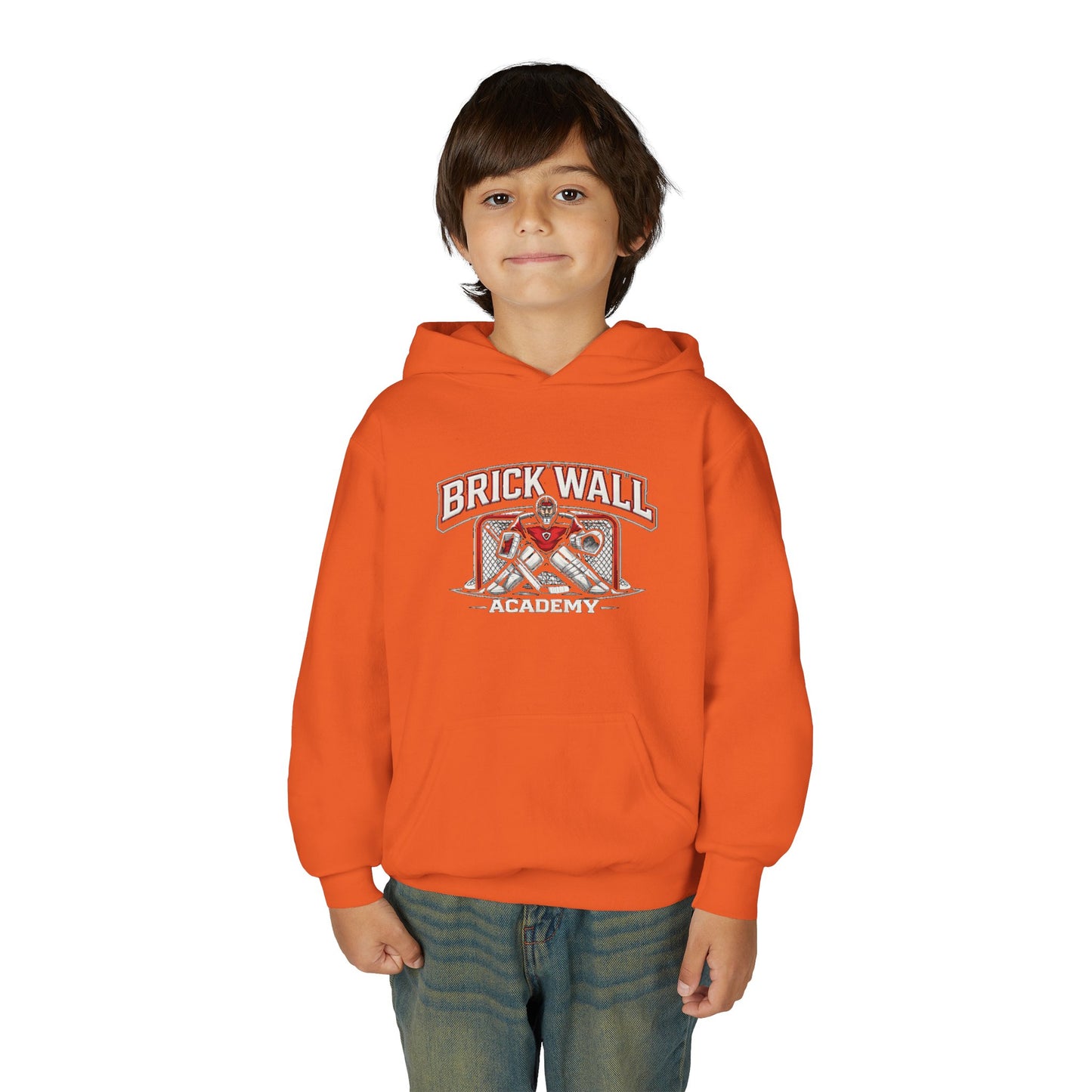 Brick Wall Youth Hoodie — Vintage Skate Graphic Pullover for Kids