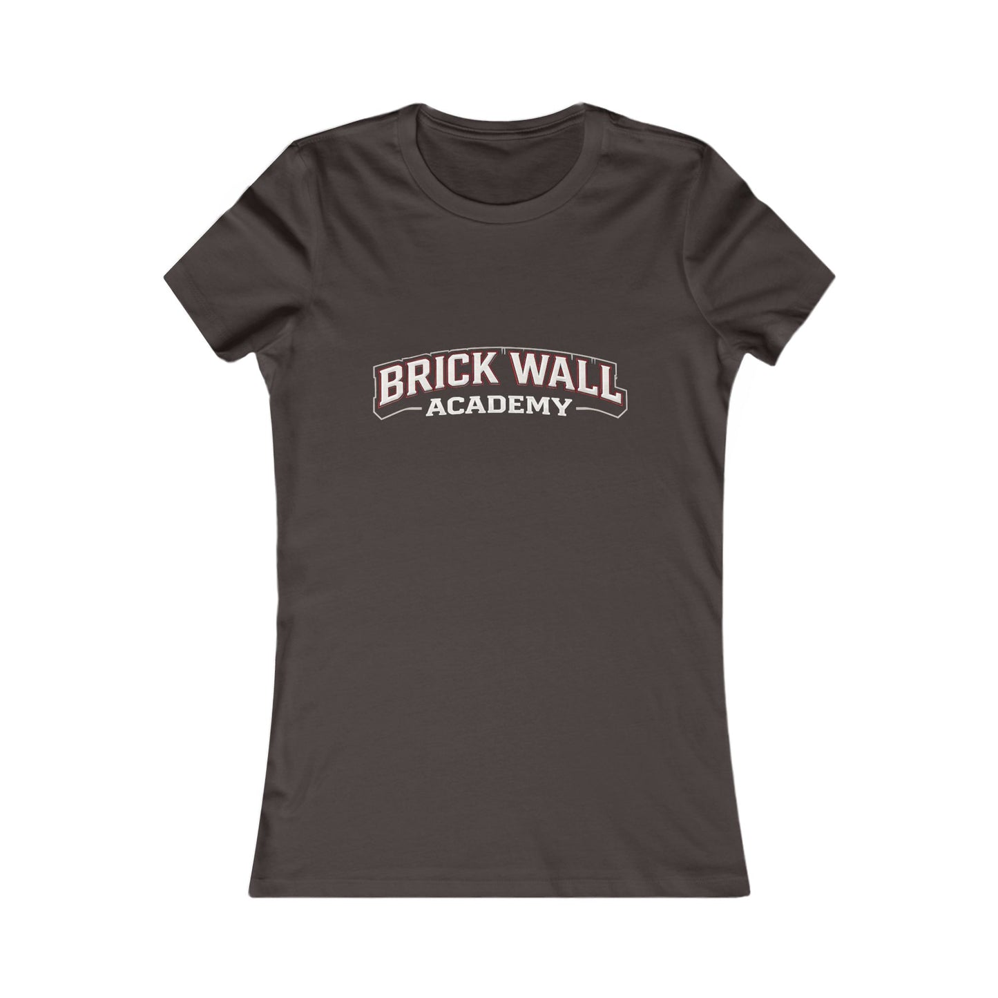 Brick Wall Academy Women's Tee — Casual Campus Logo Shirt