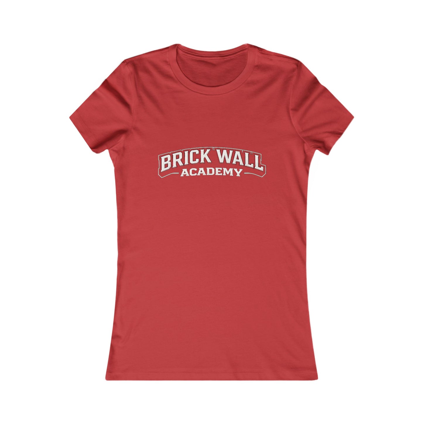 Brick Wall Academy Women's Tee — Casual Campus Logo Shirt