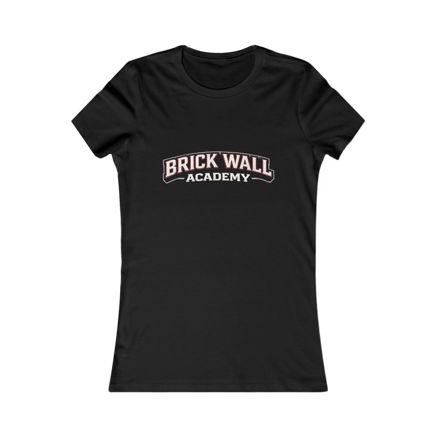 Brick Wall Academy Women's Tee — Casual Campus Logo Shirt