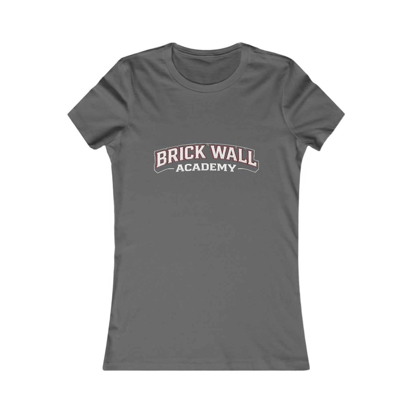 Brick Wall Academy Women's Tee — Casual Campus Logo Shirt