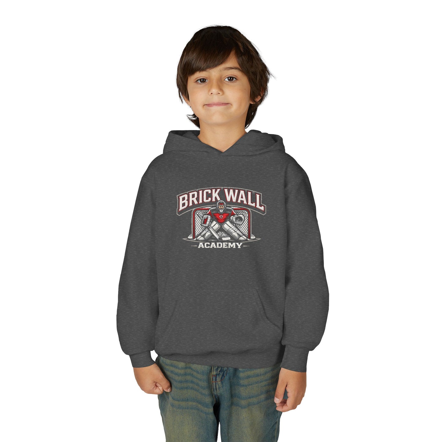 Brick Wall Youth Hoodie — Vintage Skate Graphic Pullover for Kids