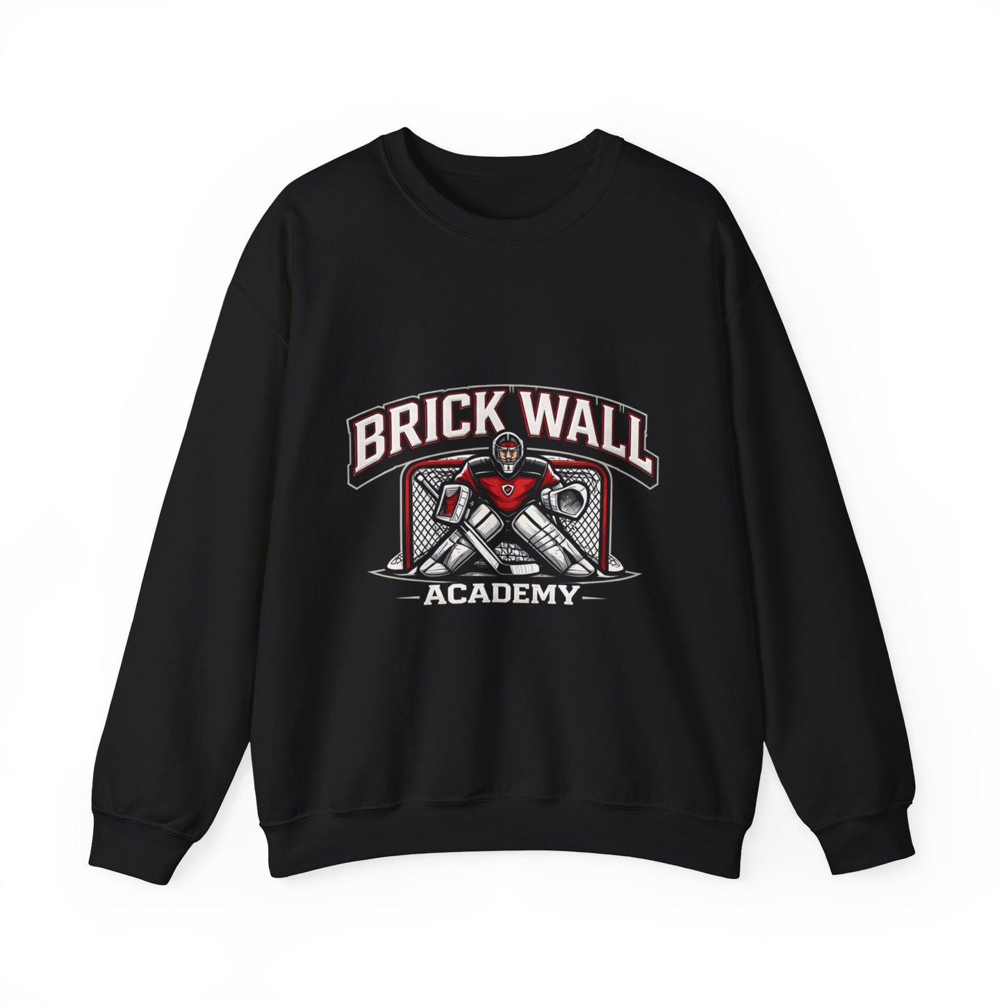 Crewneck Sweatshirt — 'Brick Wall' Vintage Hockey Graphic