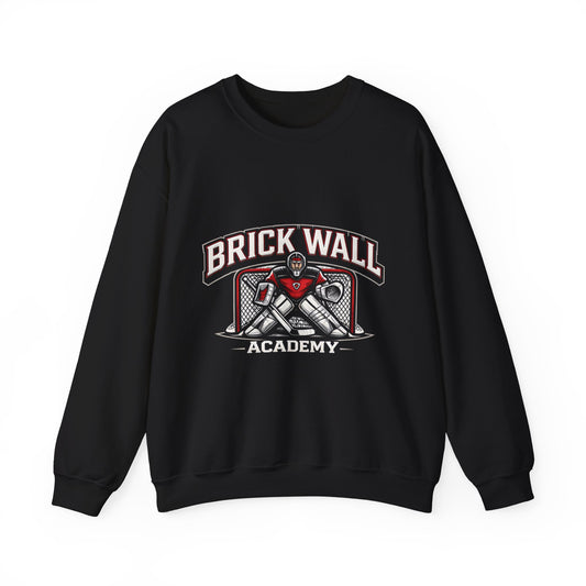 Crewneck Sweatshirt — 'Brick Wall' Vintage Hockey Graphic
