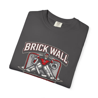 Brick Wall Soccer T-Shirt — Vintage Goalkeeper Crest Tee (Est. 2024)