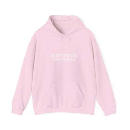 Quiet Crease. Loud Saves. Hoodie – Funny Insurance Agent Hoodie