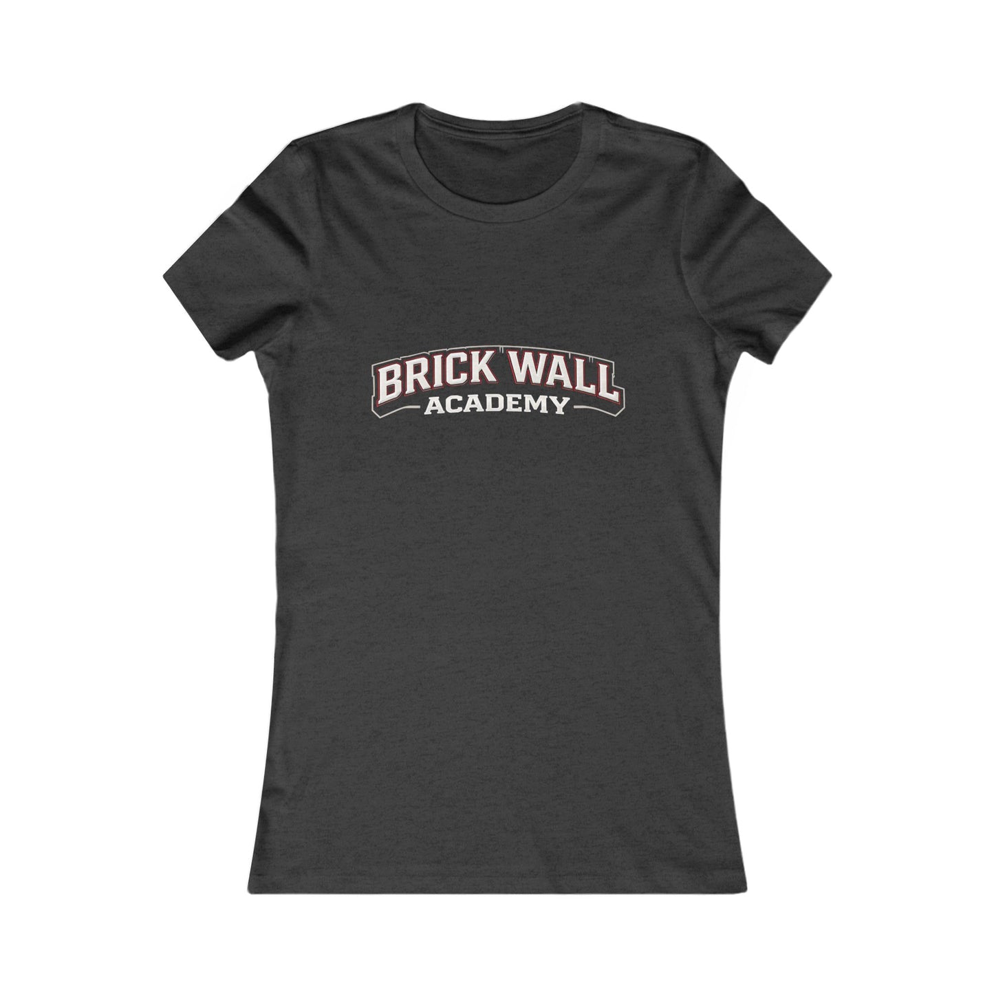Brick Wall Academy Women's Tee — Casual Campus Logo Shirt