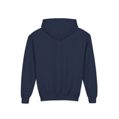 Youth Hoodie — “Quiet Crease. Loud Saves.” Soft Black Pullover for Young Goalkeepers