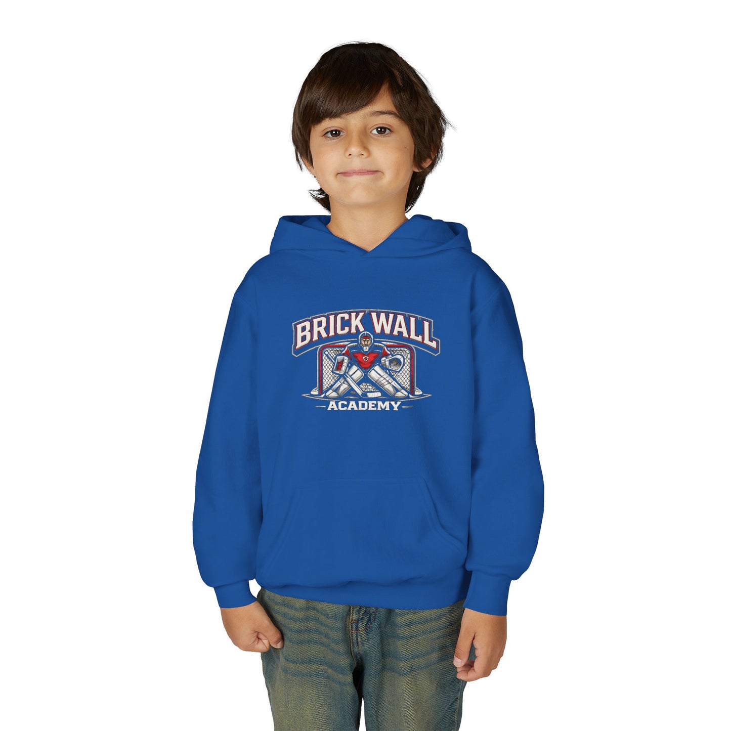Brick Wall Youth Hoodie — Vintage Skate Graphic Pullover for Kids