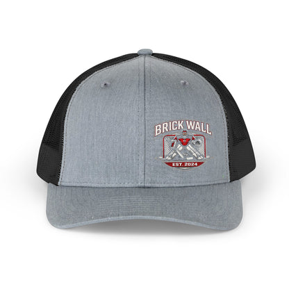 Brick Wall Retro Trucker Hat – Vintage Masonry Logo Cap