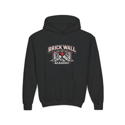 Brick Wall Youth Hoodie — Vintage Skate Graphic Pullover for Kids