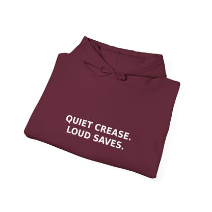 Quiet Crease. Loud Saves. Hoodie – Funny Insurance Agent Hoodie