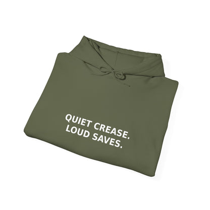 Quiet Crease. Loud Saves. Hoodie – Funny Insurance Agent Hoodie