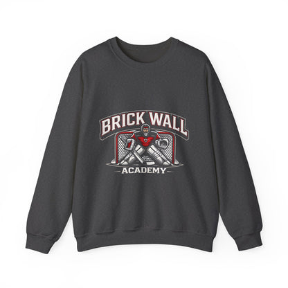 Crewneck Sweatshirt — 'Brick Wall' Vintage Hockey Graphic