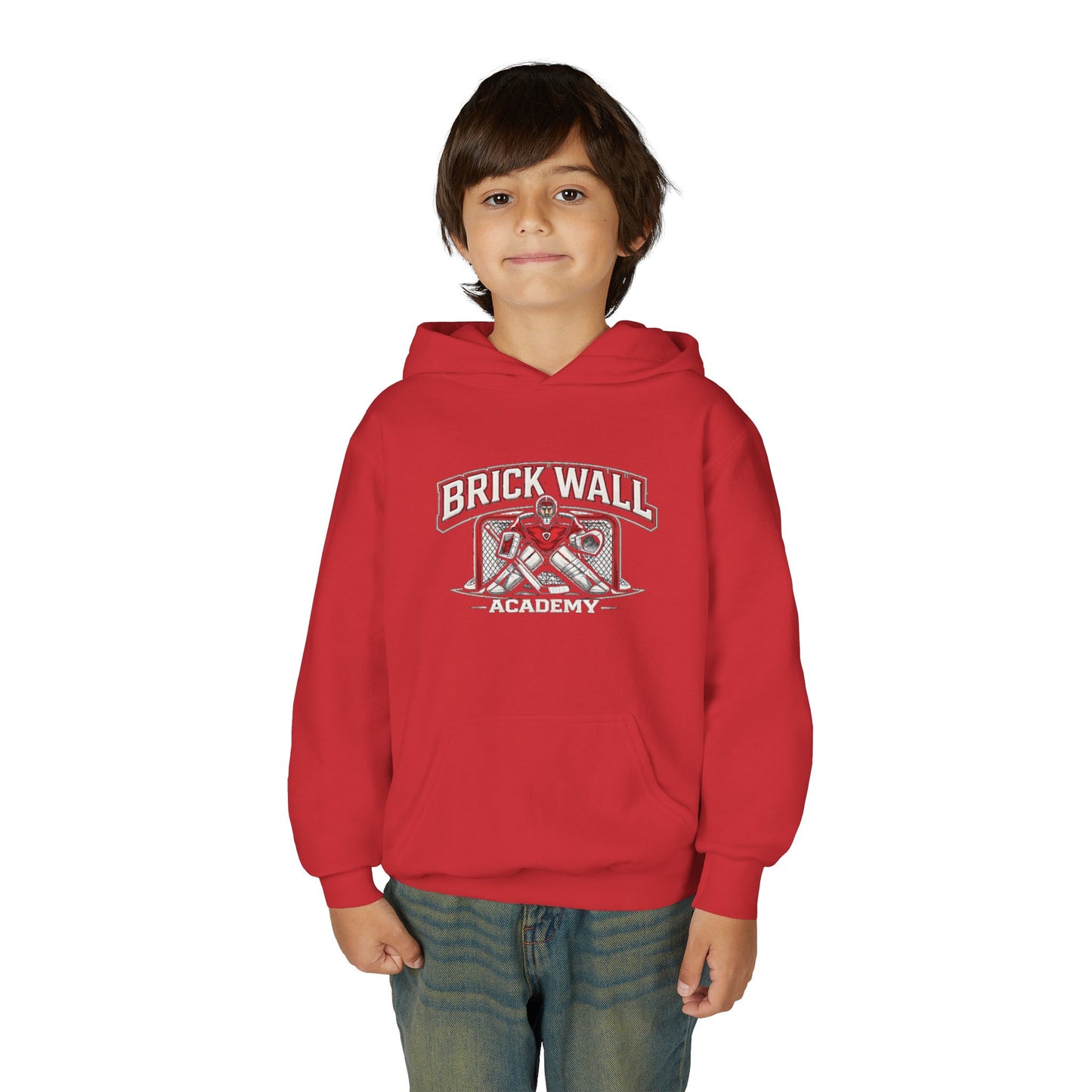 Brick Wall Youth Hoodie — Vintage Skate Graphic Pullover for Kids