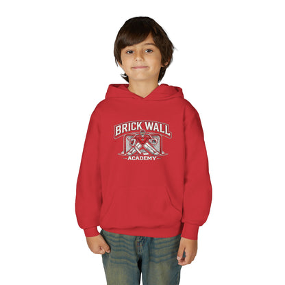 Brick Wall Youth Hoodie — Vintage Skate Graphic Pullover for Kids