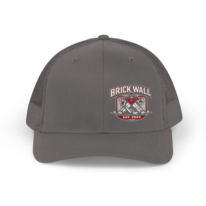 Brick Wall Retro Trucker Hat – Vintage Masonry Logo Cap